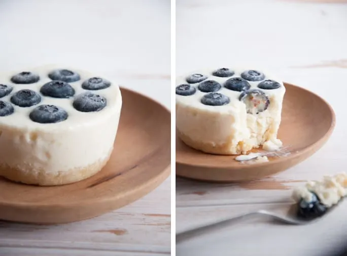 No-Bake Lime Blueberry Cheesecake | ElephantasticVegan.com 