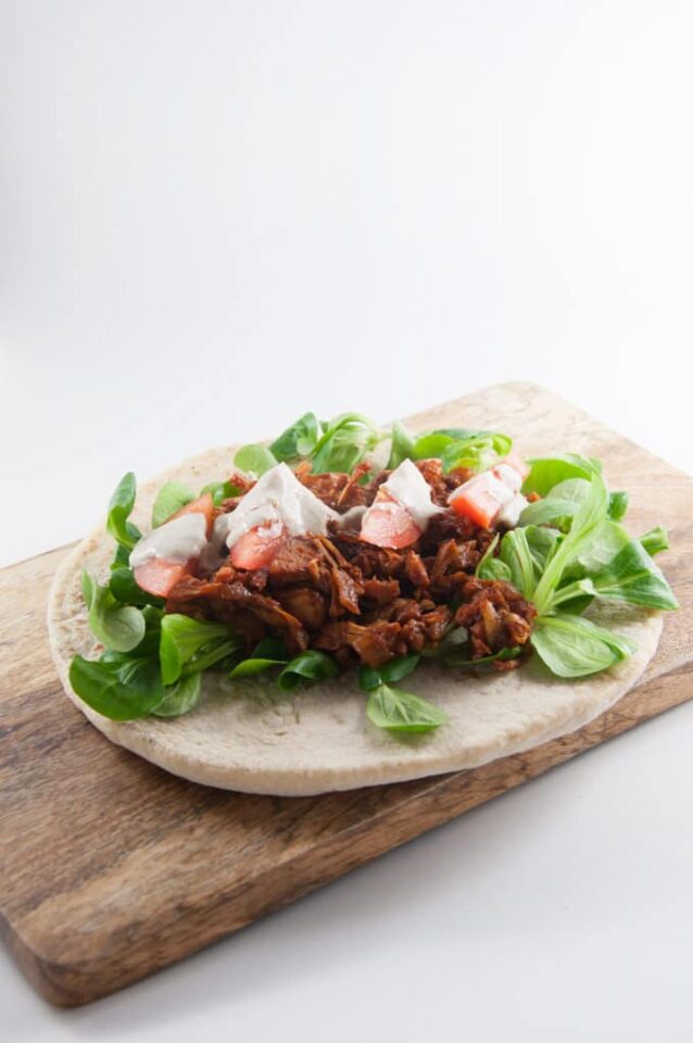 Pulled Jackfruit Wrap Recipe Elephantastic Vegan