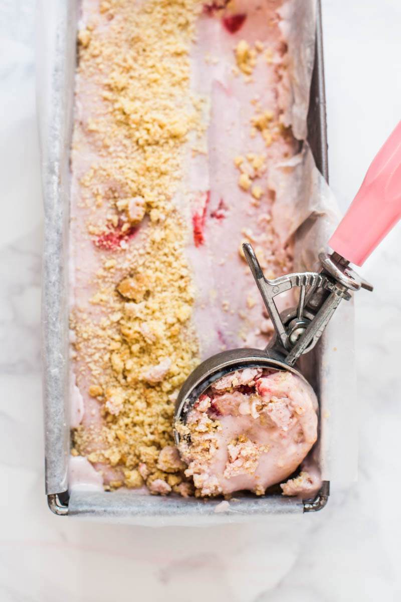 Strawberry Shortbread Ice Cream - Wallflower Kitchen