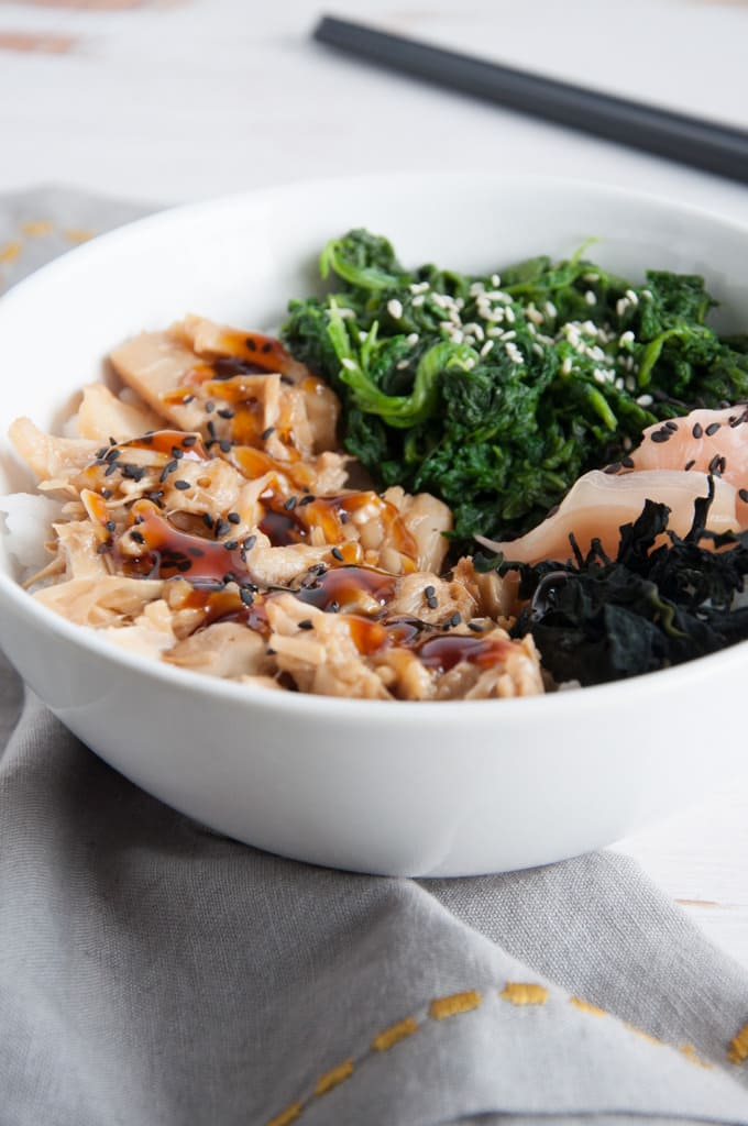 Teriyaki Jackfruit Sushi Bowl | ElephantasticVegan.com