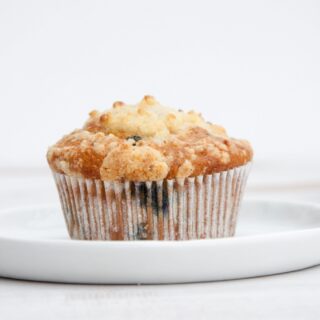 Vegan Blueberry Lemon Streusel Muffins