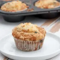 Vegan Blueberry Lemon Streusel Muffins