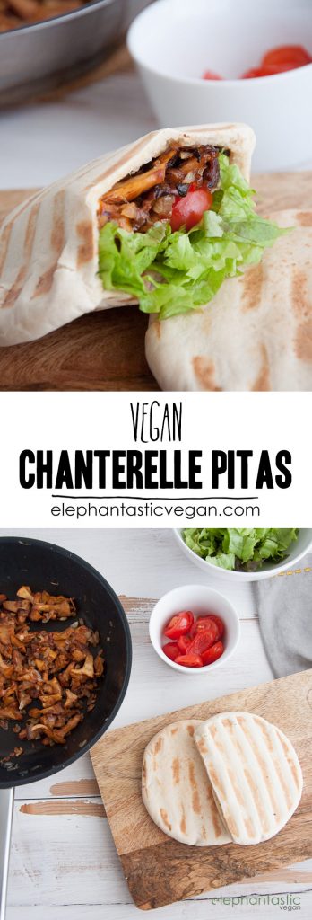 Vegan Chanterelle Pitas | ElephantasticVegan.com