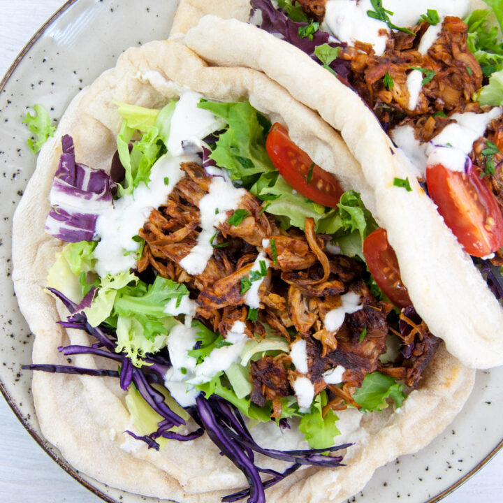 BBQ Pulled Jackfruit Wrap Recipe Elephantastic Vegan