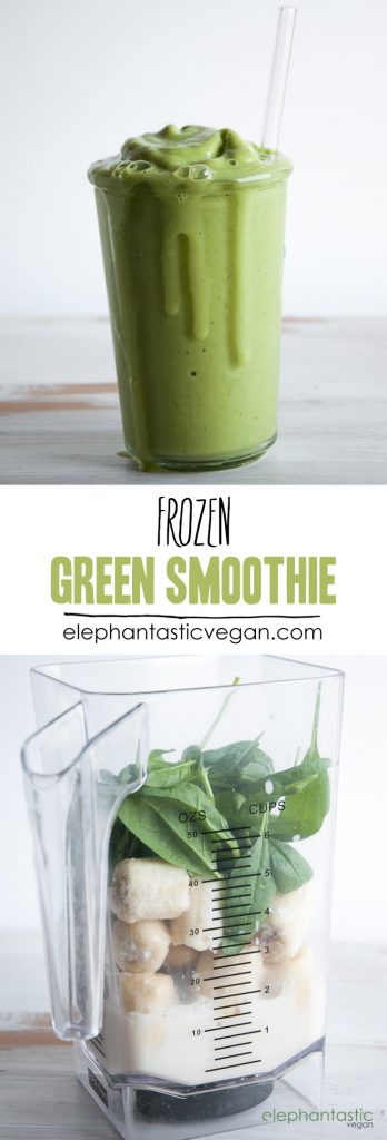 Frozen Green Smoothie | ElephantasticVegan.com
