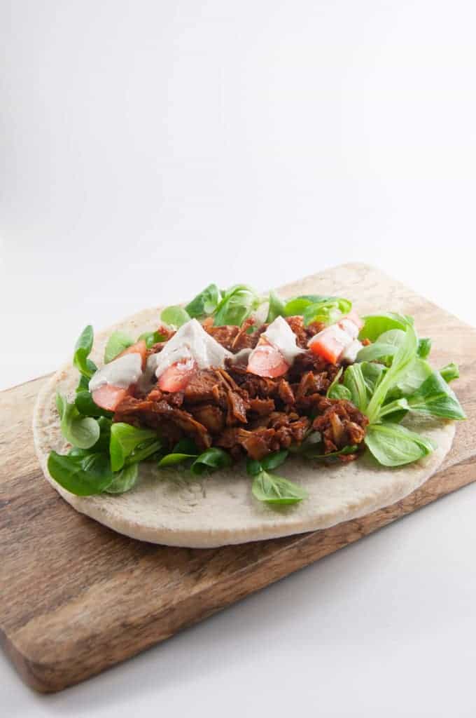 Pulled Jackfruit Wrap Recipe Elephantastic Vegan