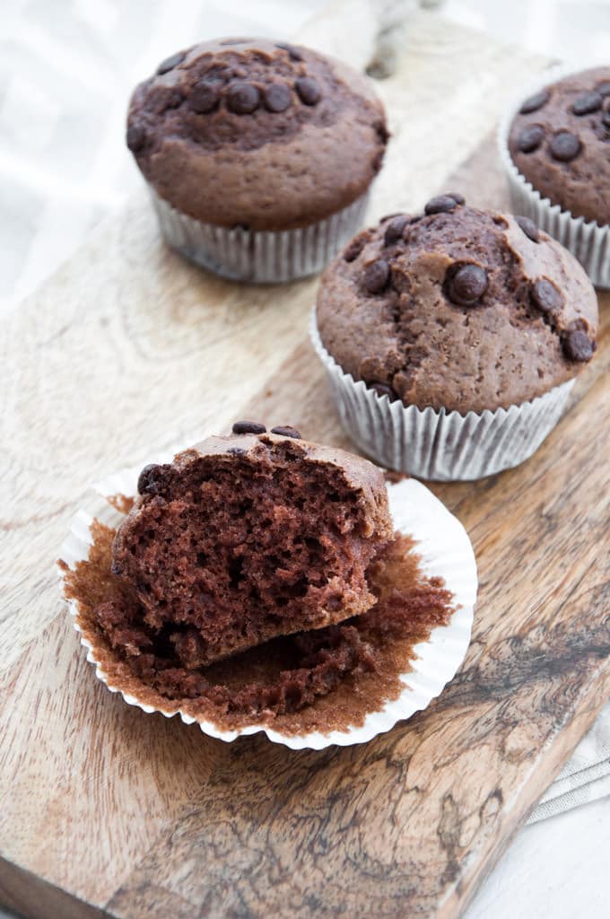 Simple Vegan Chocolate Muffins | ElephantasticVegan.com