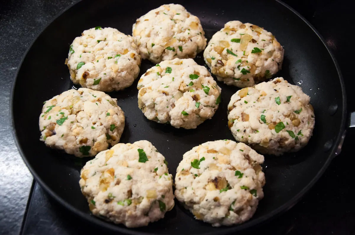 bread dumplings in pan