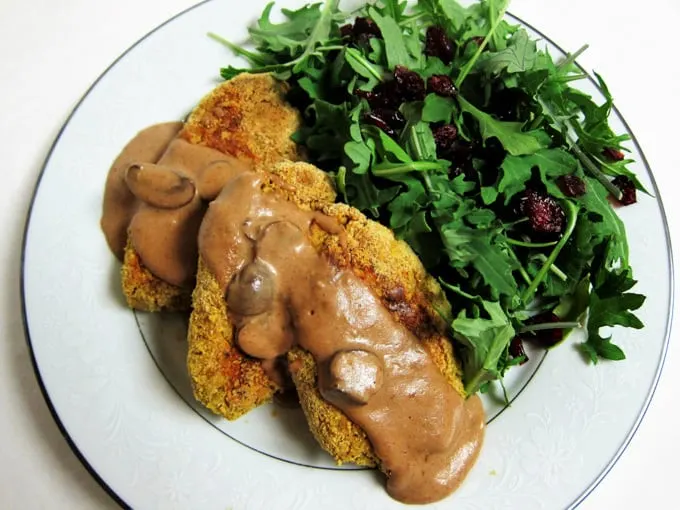 Chickpea Cutlets and Mushroom Gravy - Fragrant Vanilla Cake