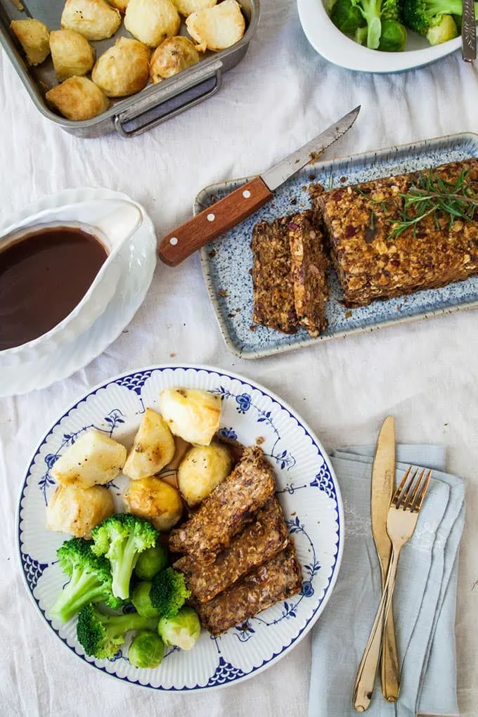 Lentil Roast with Balsamic Onion Gravy - Wallflower Kitchen