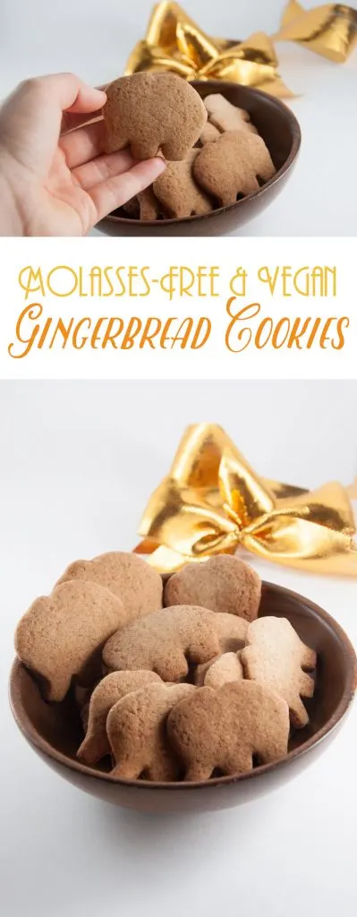 Molasses-Free Vegan Gingerbread Cookies | ElephantasticVegan.com