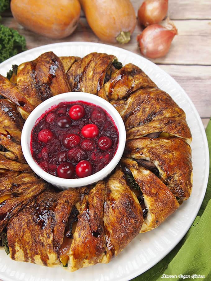 Vegetable Crescent Roll Ring - Dianne's Vegan Kitchen