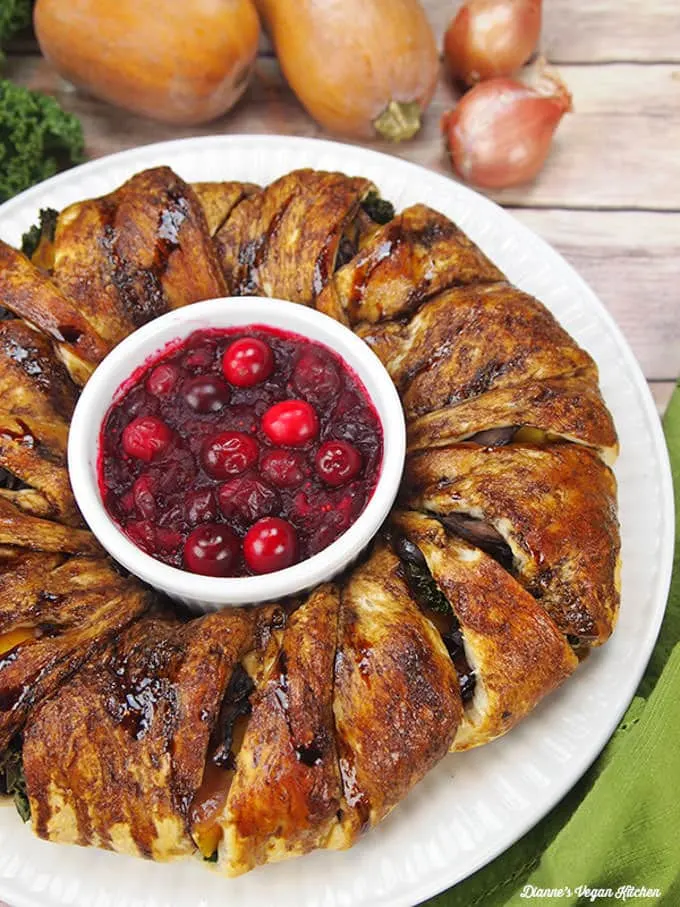 Vegetable Crescent Roll Ring - Dianne's Vegan Kitchen