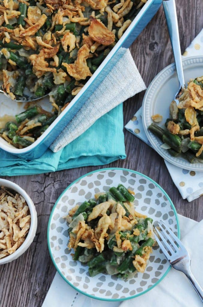 Vegan Green Bean Casserole - Fried Dandelions