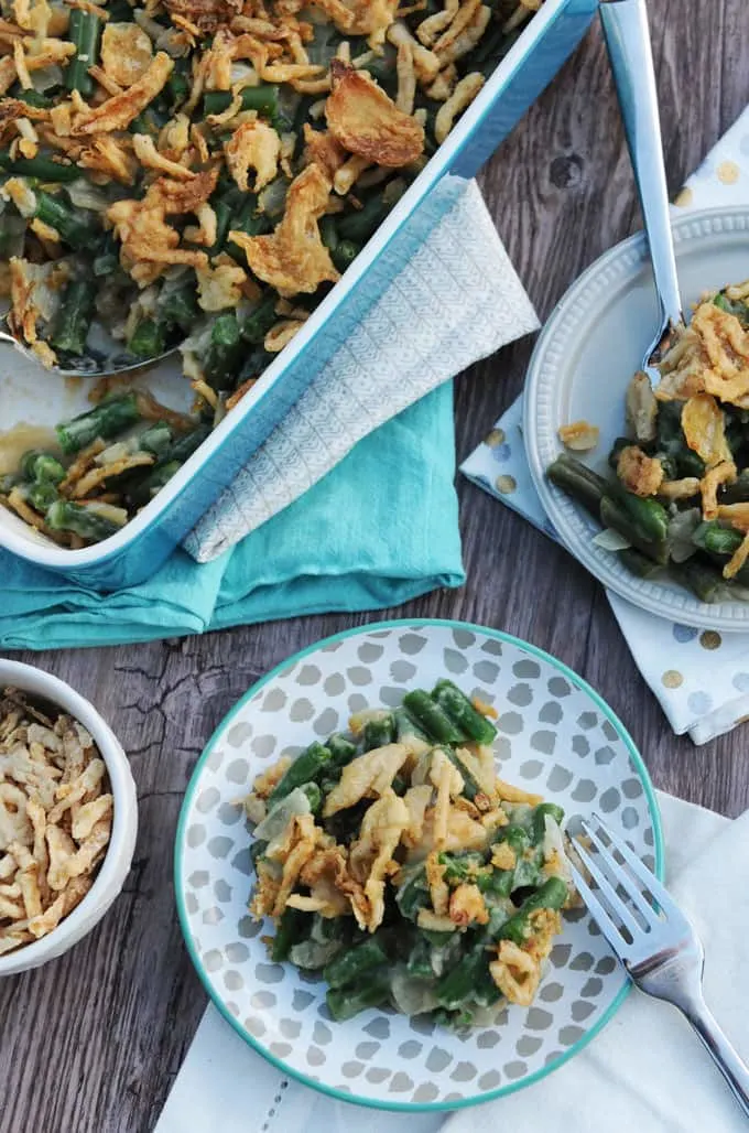 Vegan Green Bean Casserole - Fried Dandelions