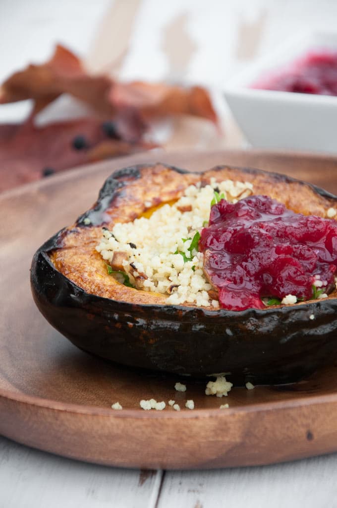 Couscous Stuffed Acorn Squash | ElephantasticVegan.com