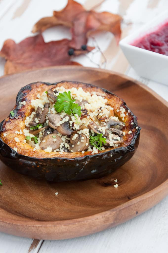 Couscous Stuffed Acorn Squash | ElephantasticVegan.com