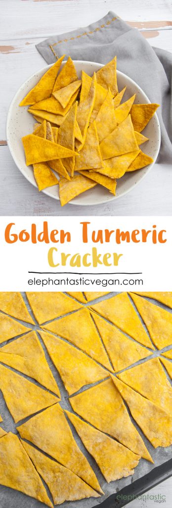 Golden Turmeric Cracker | ElephantasticVegan.com