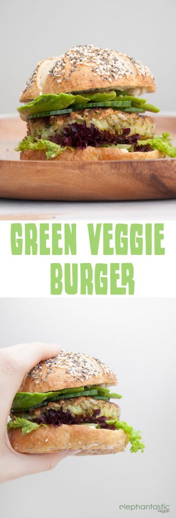Green Veggie Burger | ElephantasticVegan.com