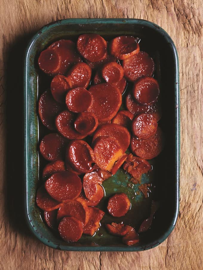 Molasses, Miso, and Maple Candied Vegan Sweet Potatoes - Go Dairy Free