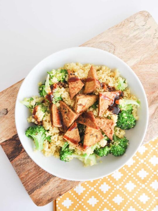 BBQ Couscous Bowl with Tofu Recipe Elephantastic Vegan