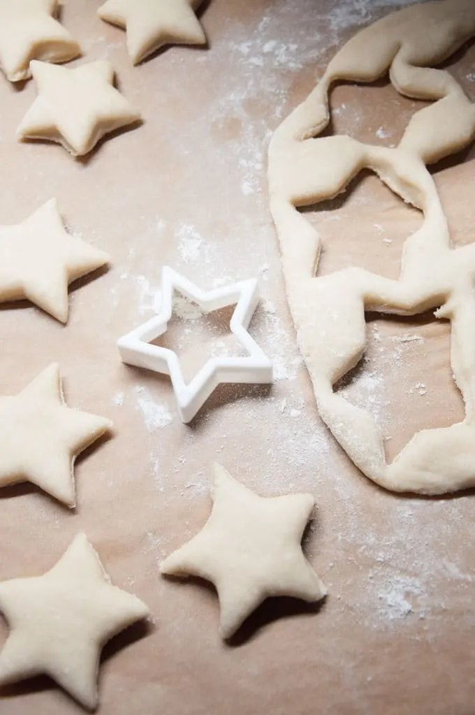 Powdered Sugar Snow Star Donuts (vegan) | ElephantasticVegan.com