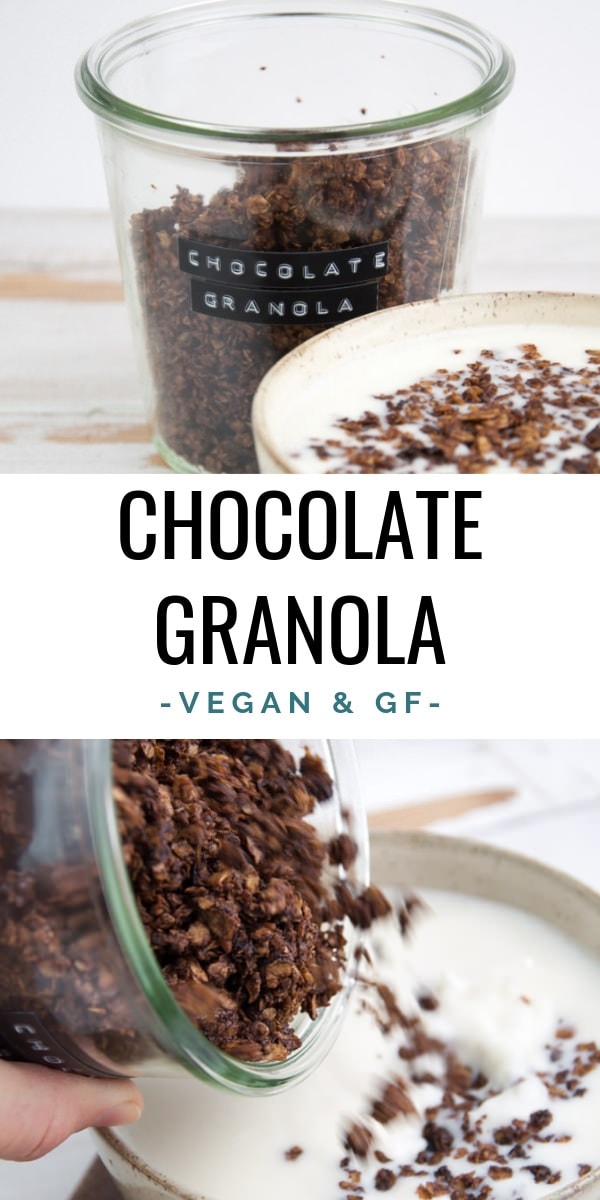 Chocolate Granola Recipe (5 ingredients) Elephantastic Vegan