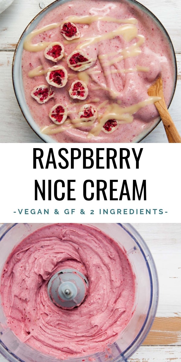 2-Ingredient Raspberry Nice Cream Recipe | Elephantastic Vegan