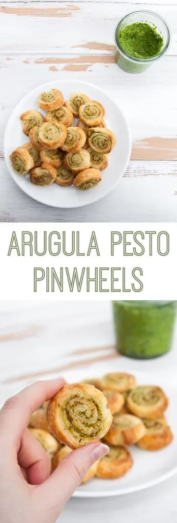 Vegan Arugula Pesto Pinwheels | ElephantasticVegan.com