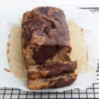 Marble Banana Bread inside