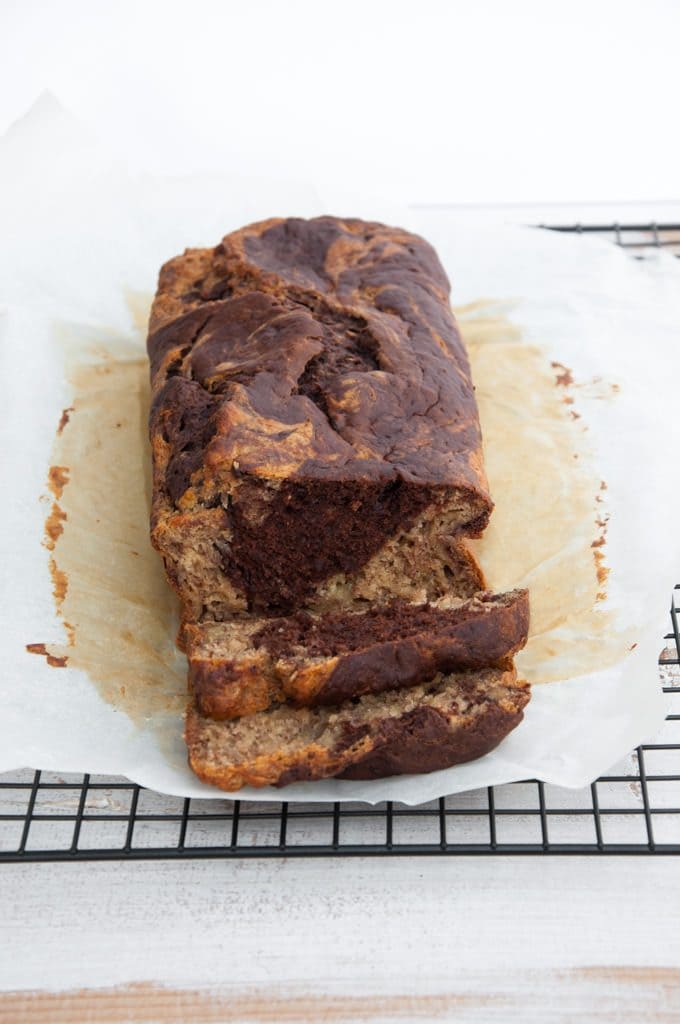 Marble Banana Bread inside