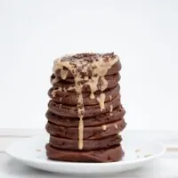 Big Stack of Chocolate Peanut Butter Pancakes