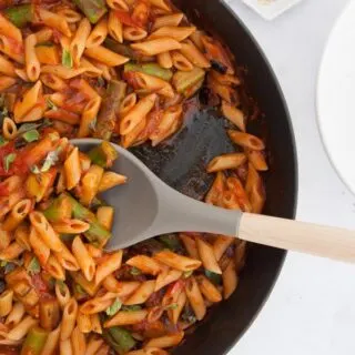 Quick Date Night Pasta with Asparagus from top