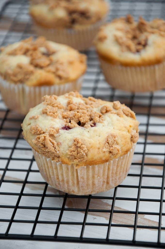 Vegan PBJ Muffins with Peanut Butter Streusel