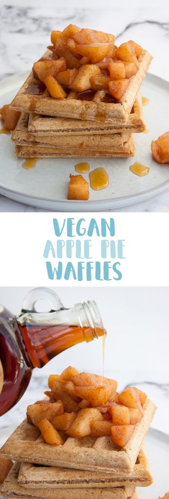 Vegan Apple Pie Waffles | ElephantasticVegan.com