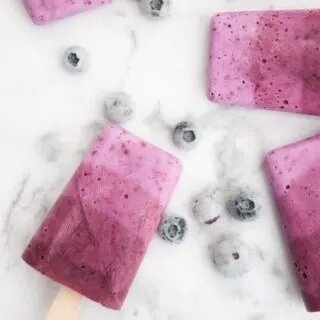 Vegan Blueberry Ombre Popsicles