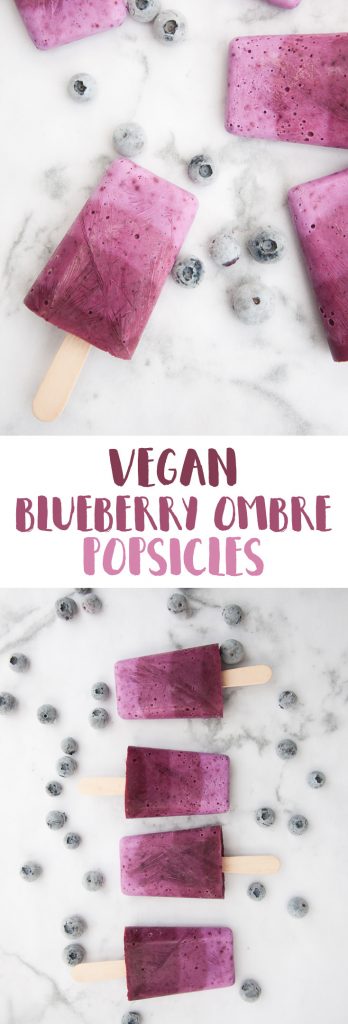 Vegan Blueberry Ombre Popsicles | ElephantasticVegan.com