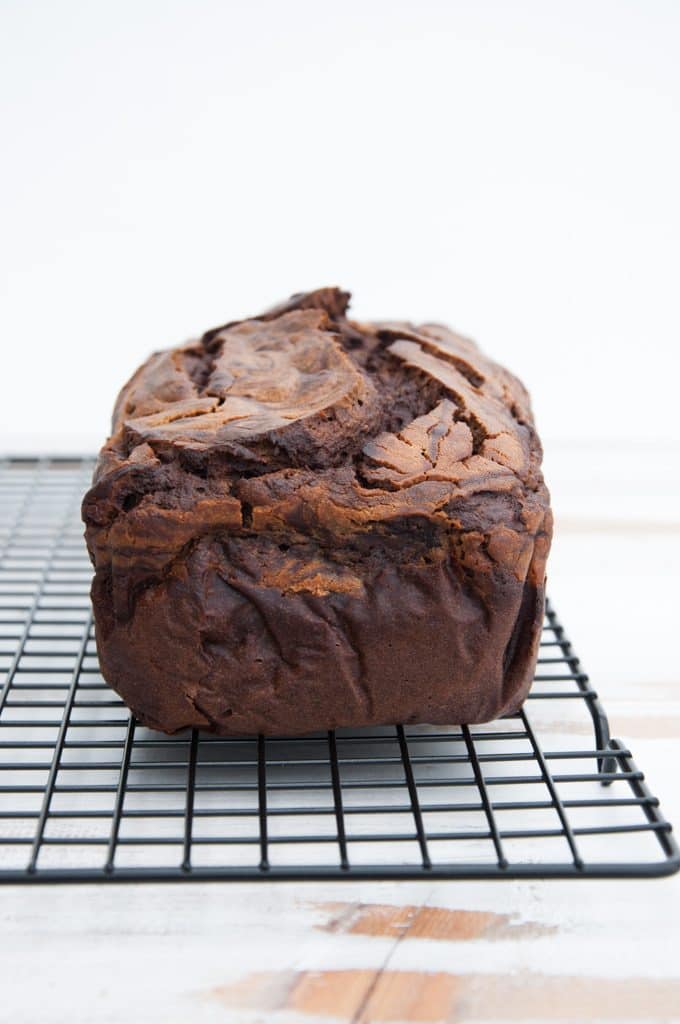 Vegan Chocolate Peanut Butter Banana Bread 