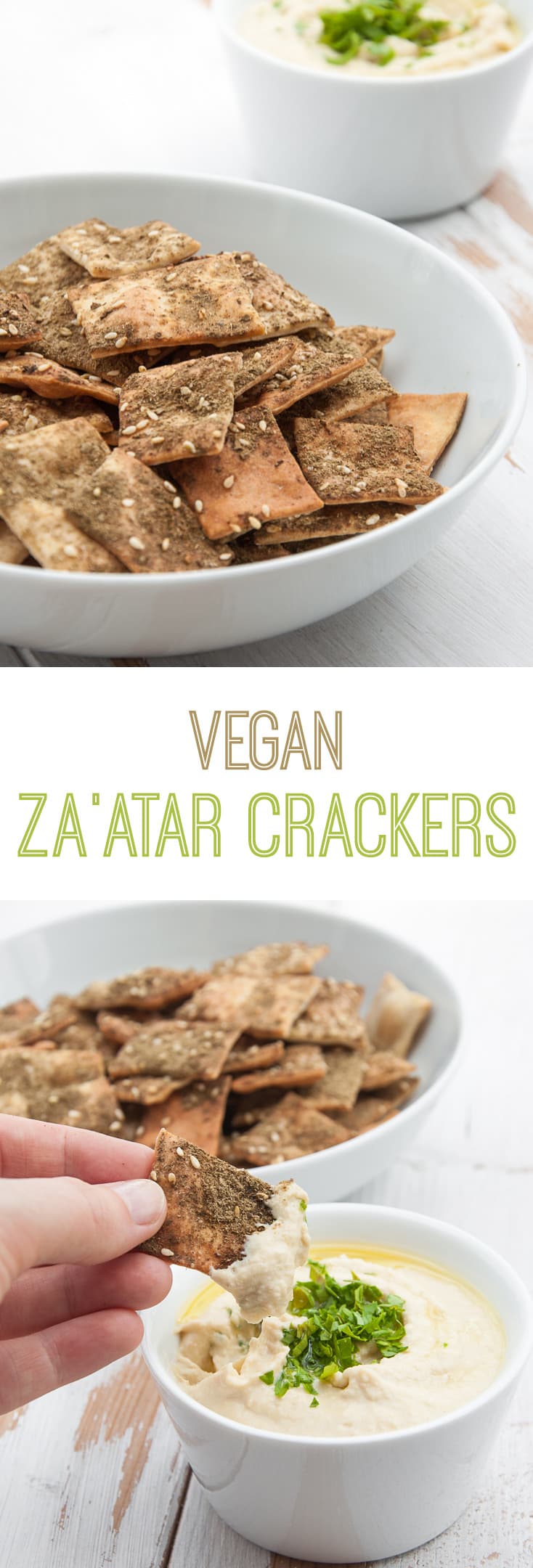 Vegan Za'atar Crackers | ElephantasticVegan.com #vegan #crackers #zaatar #snack