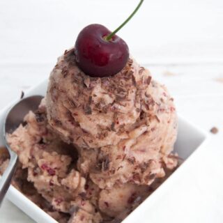 Cherry Nice Cream with chocolate chunks