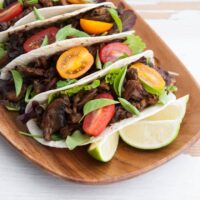 Vegan and Oil-Free Pulled Portobello Tacos