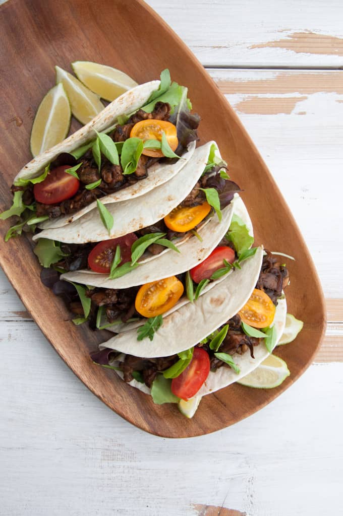 Vegan Pulled Portobello Tacos