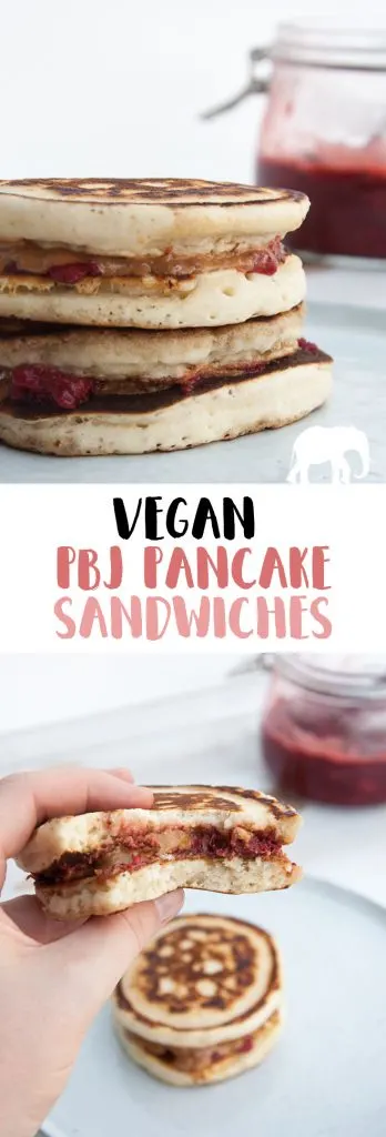 Vegan PBJ Pancake Sandwiches | ElephantasticVegan.com