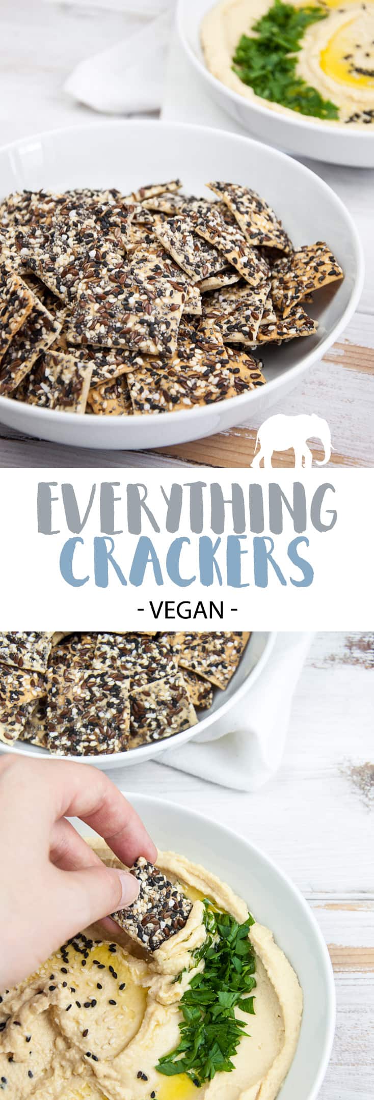 Vegan Everything Crackers #vegan #crackers #plantbased #snack #partyfood