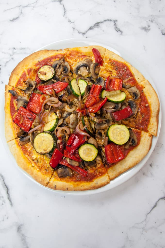 Grilled Veggie Pizza with Yeast-Free Crust