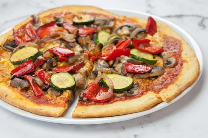 Vegan Grilled Vegetable Pizza