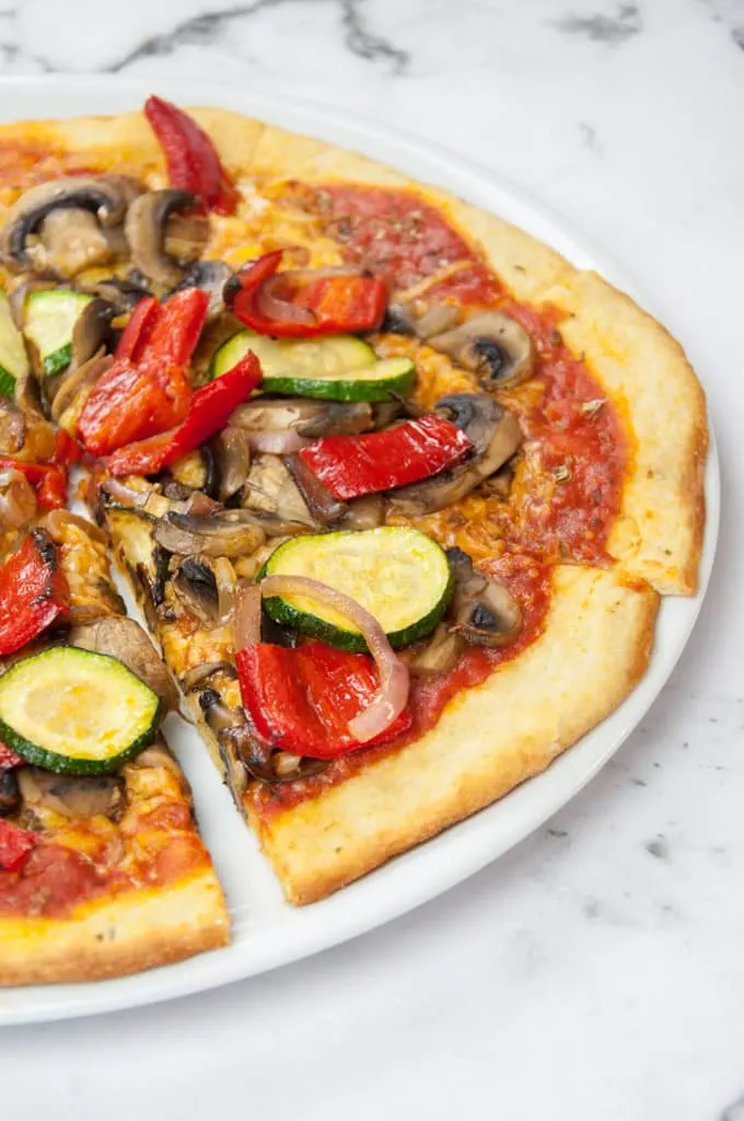 Grilled Veggie Pizza with Yeast-Free Crust