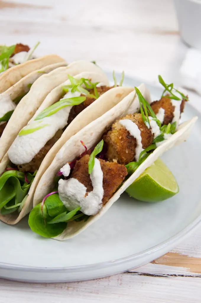 Vegan Pumpkin Nugget Tacos | ElephantasticVegan.com