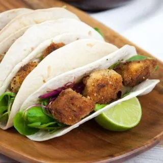 Vegan Pumpkin Nugget Tacos | ElephantasticVegan.com