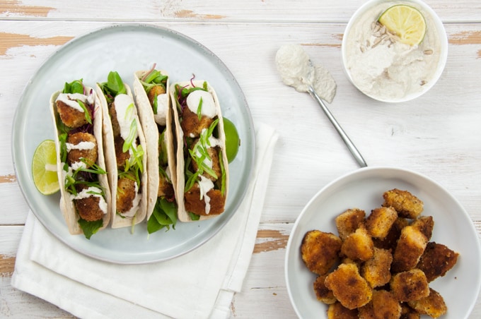 Vegan Pumpkin Nugget Tacos | ElephantasticVegan.com